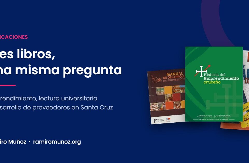 Portadas de los tres libros de Ramiro Muñoz